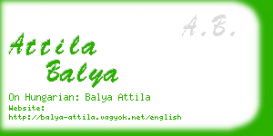 attila balya business card